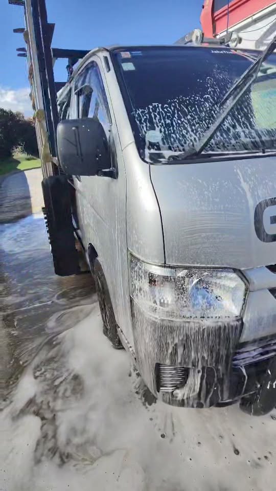 The Jake The Glass Guy van being cleaned